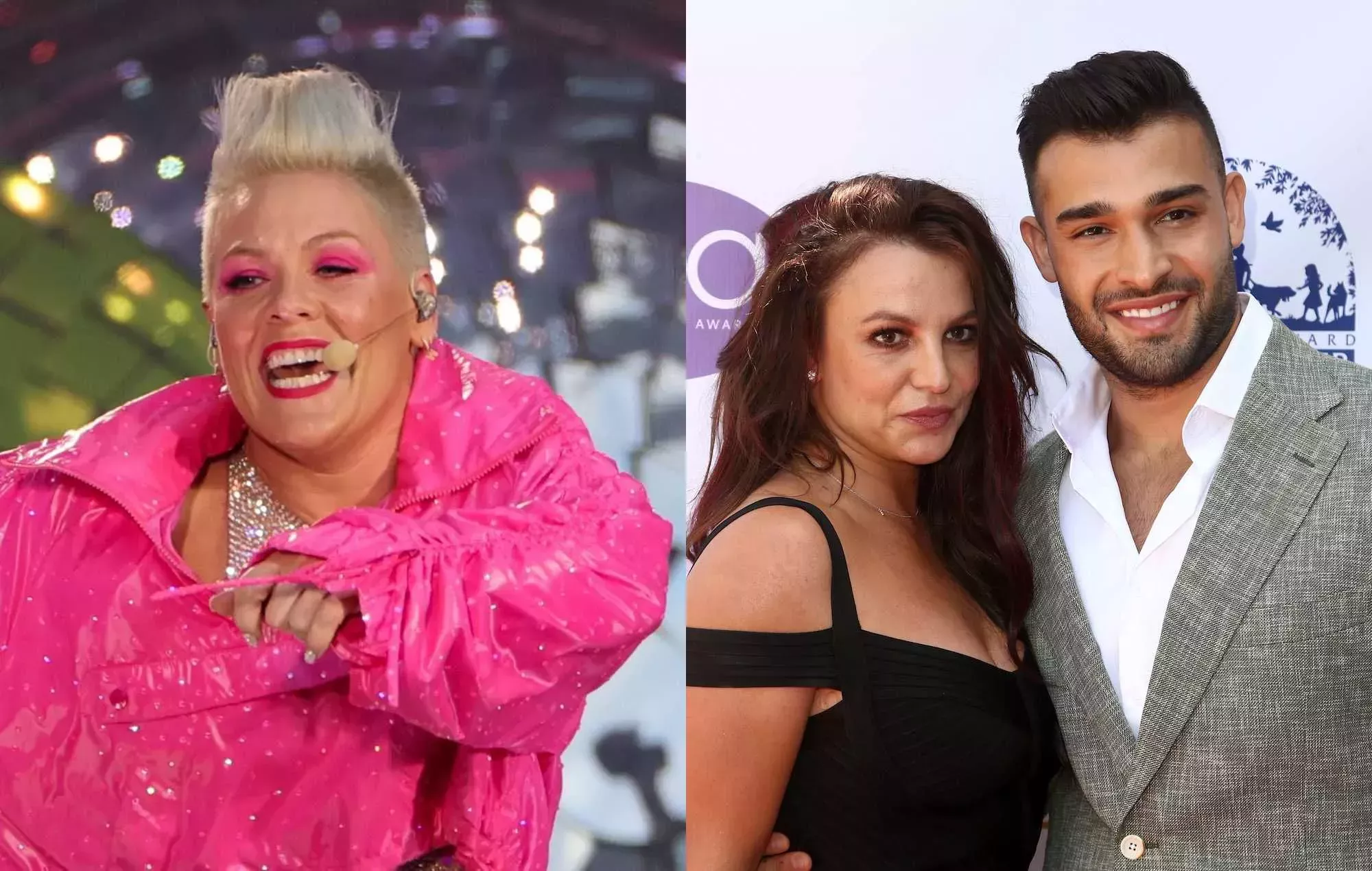 Pink cambia una letra para apoyar a Britney Spears en medio del divorcio de Sam Asghari