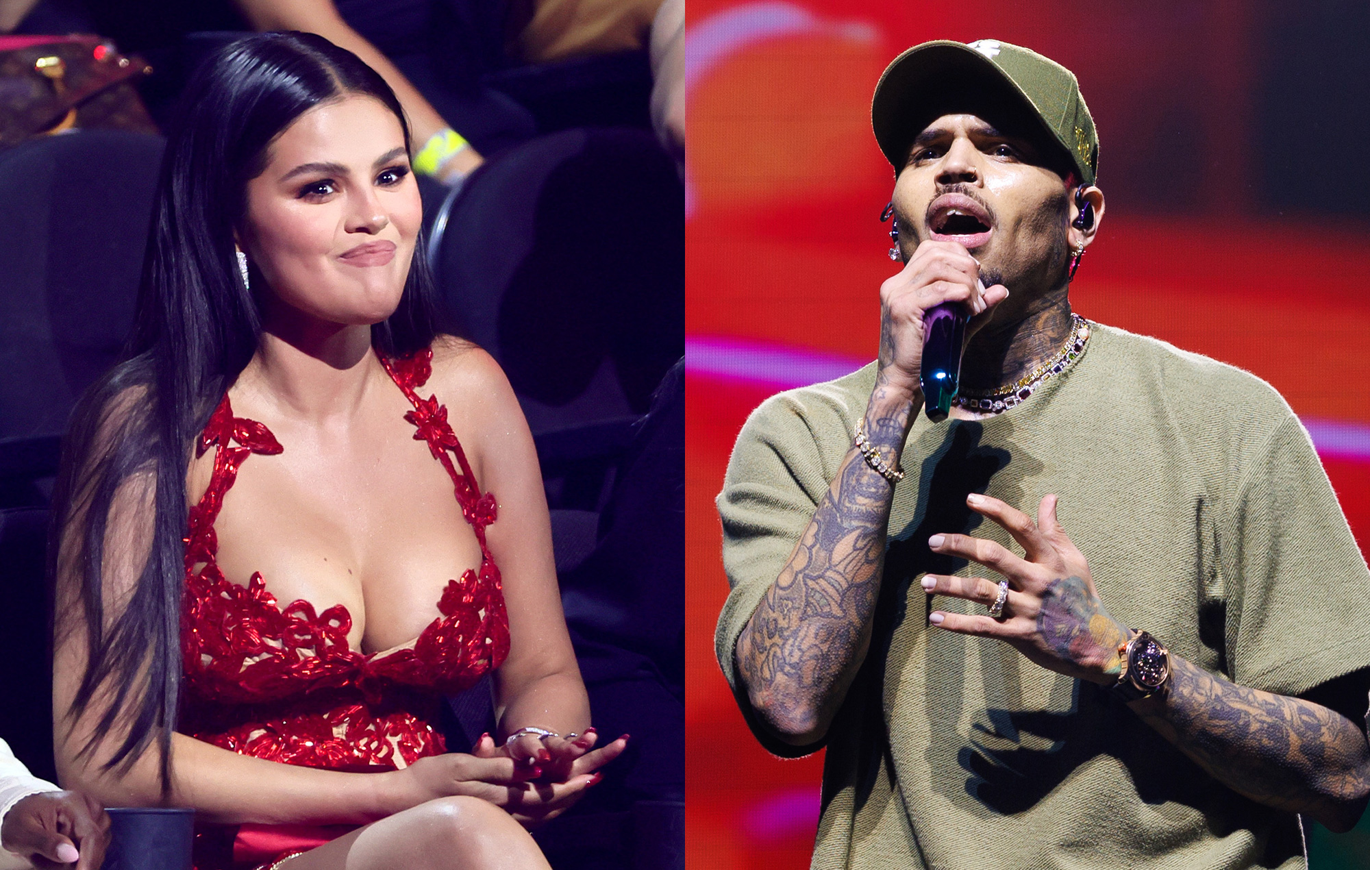 La reacción de Selena Gomez a la nominación de Chris Brown a los MTV