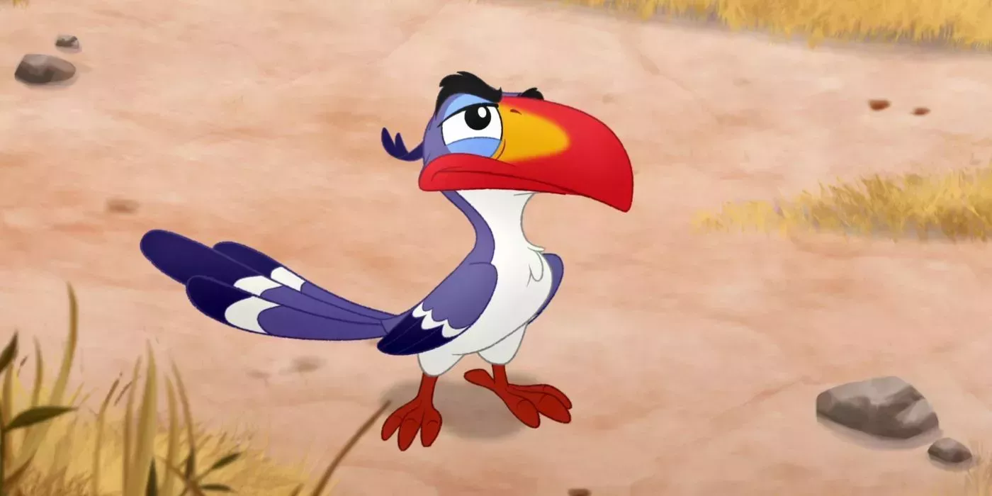 Zazu looking outraged in The Lion King