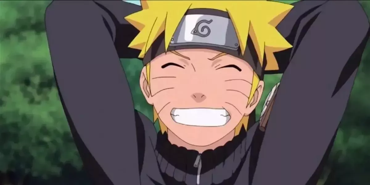 naruto uzumaki with his hands folded behind his head