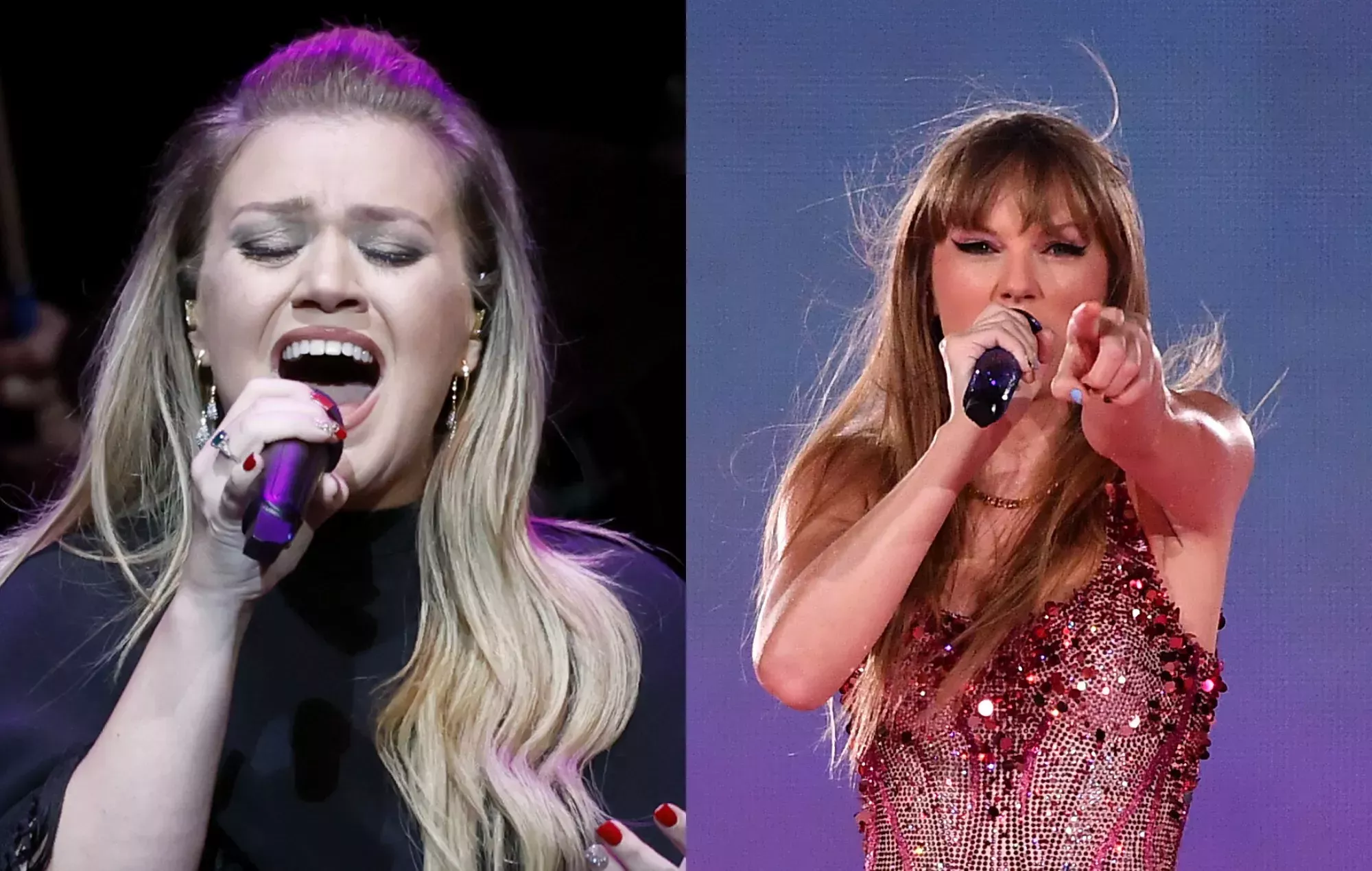 Kelly Clarkson dice que Taylor Swift le envía un regalo después de cada nuevo 'relanzamiento'