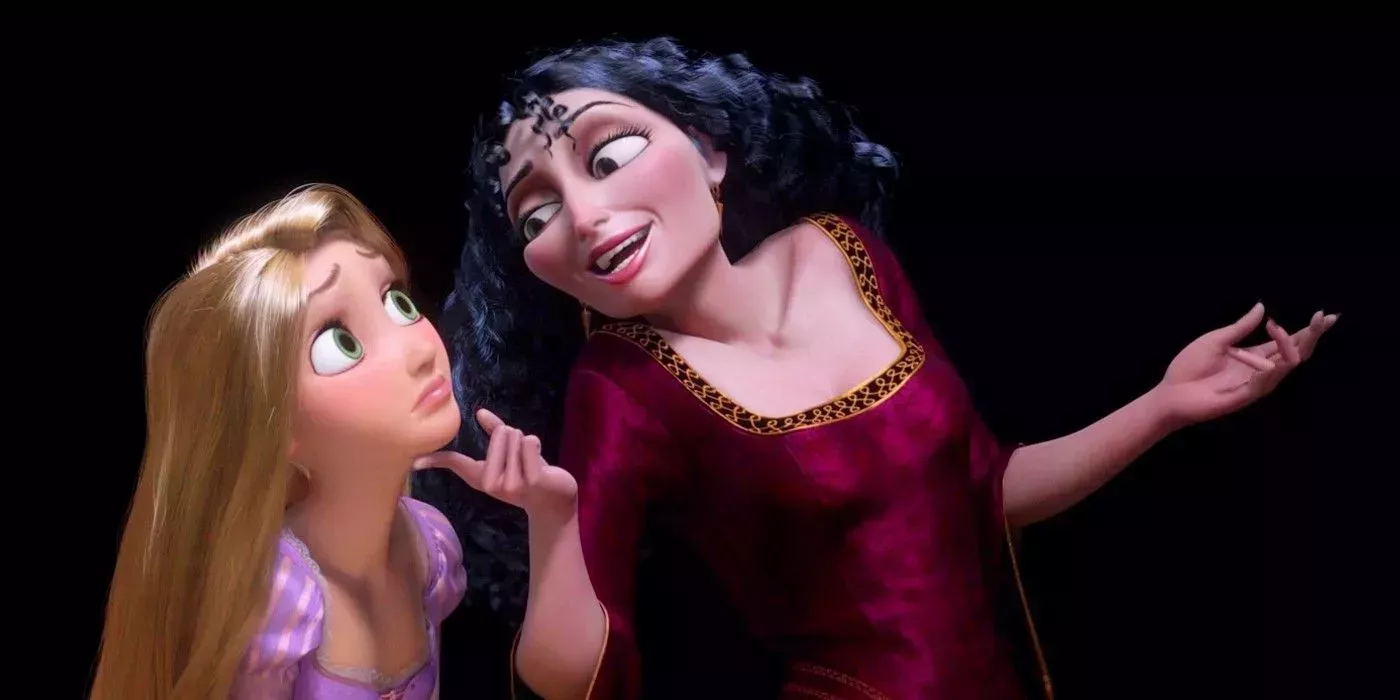 Mother Gothel singing Mother Knows Best to Rapunzel