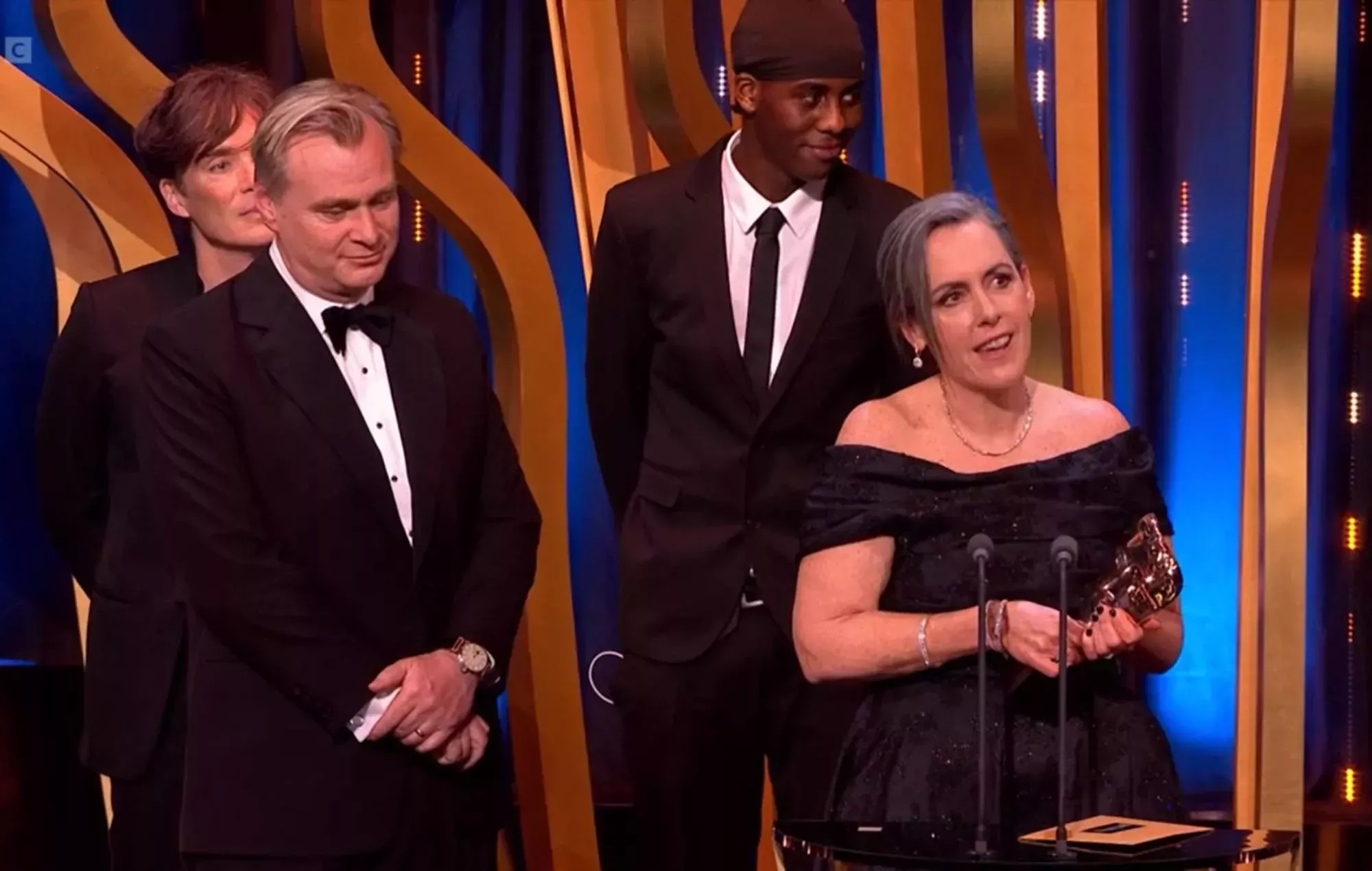 Un YouTuber se cuela en el discurso de Christopher Nolan en los BAFTA sin que nadie se dé cuenta