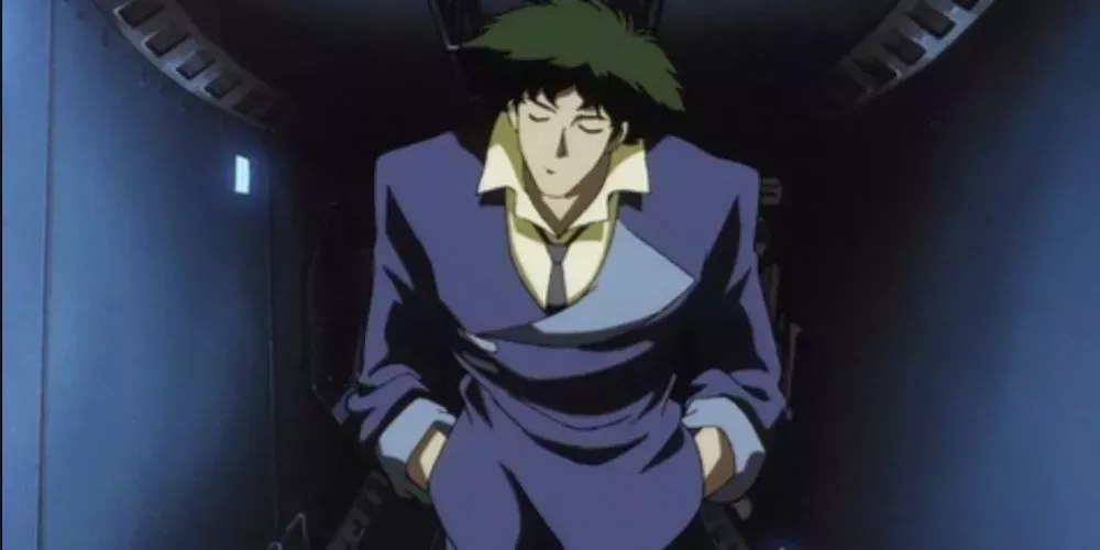 Spike Spiegel walks Bebop's halls in Cowboy Bebop episode, "Asteroid Blues"