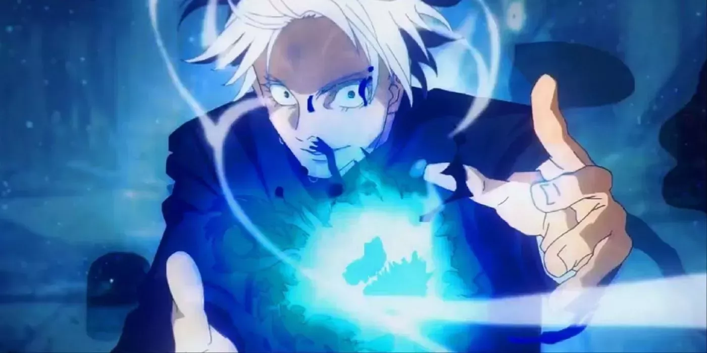 Gojo using blue in Jujutsu Kaisen