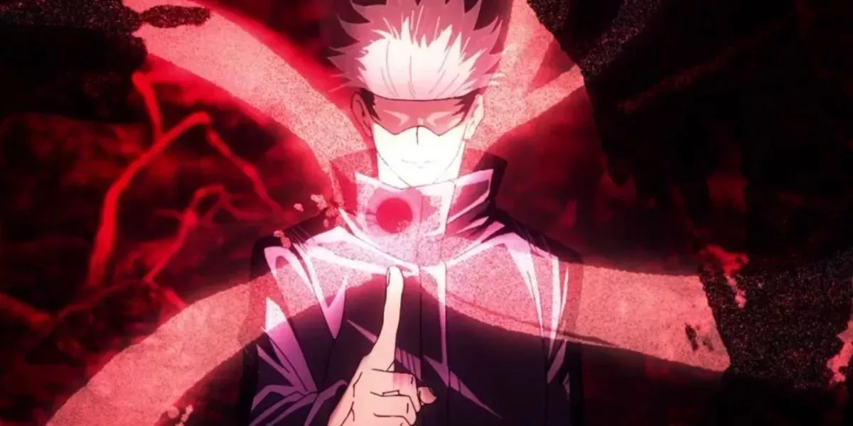 Satoru Gojo fighting Jogo in Jujutsu Kaisen