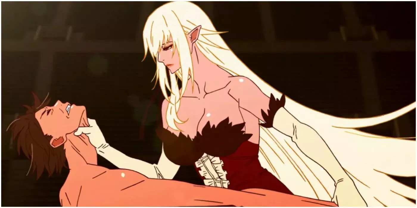 Kiss Shot fights Araragi in Kizumonogatari.