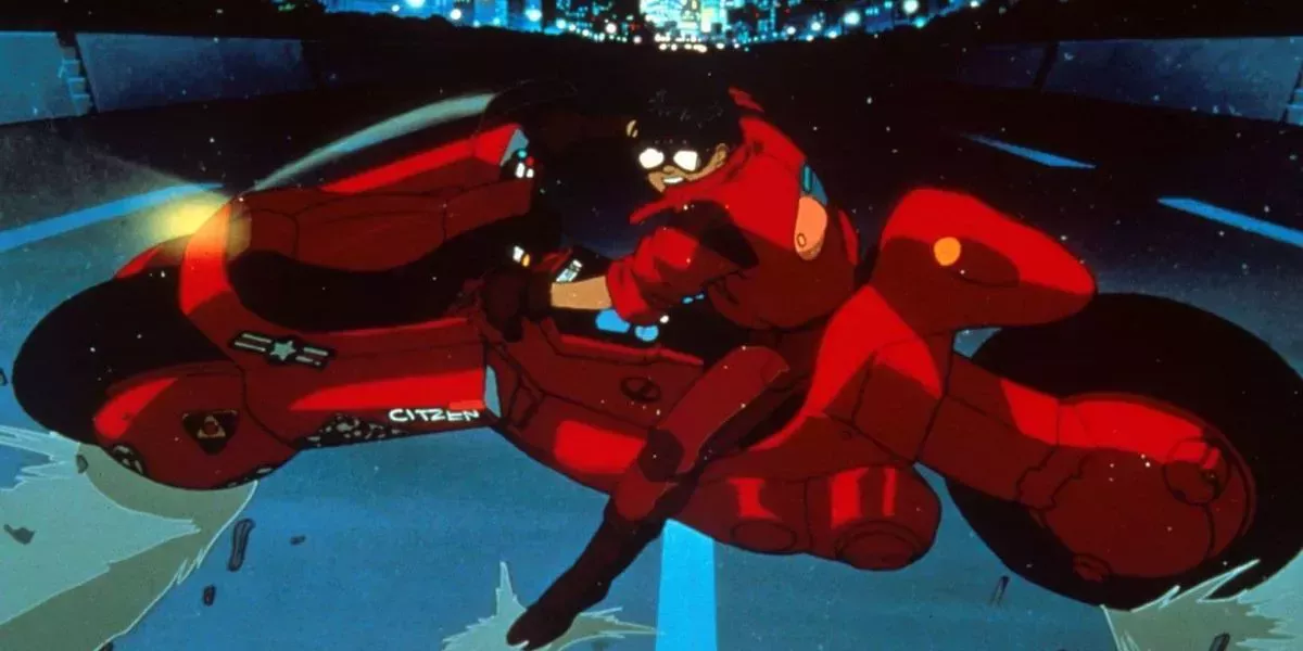 Kaneda on his bike in Akira.