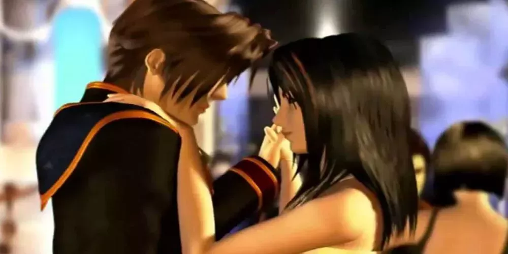 Squall and Rinoa dancing together from Final Fantasy VIII.