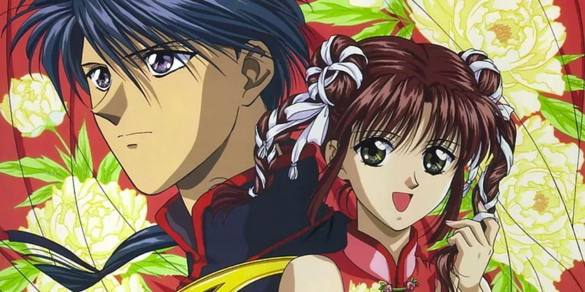 Miaka and Tamahome wearing tradional Chinese clothing in Fushigi Yugi