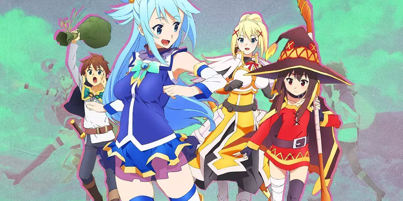 main cast of konosuba season three