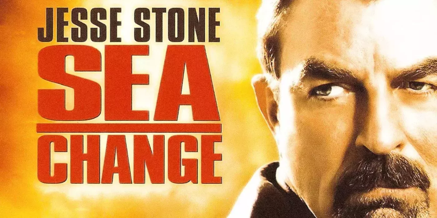 Tom Selleck looking angry on a poster for Jesse Stone: Sea Change