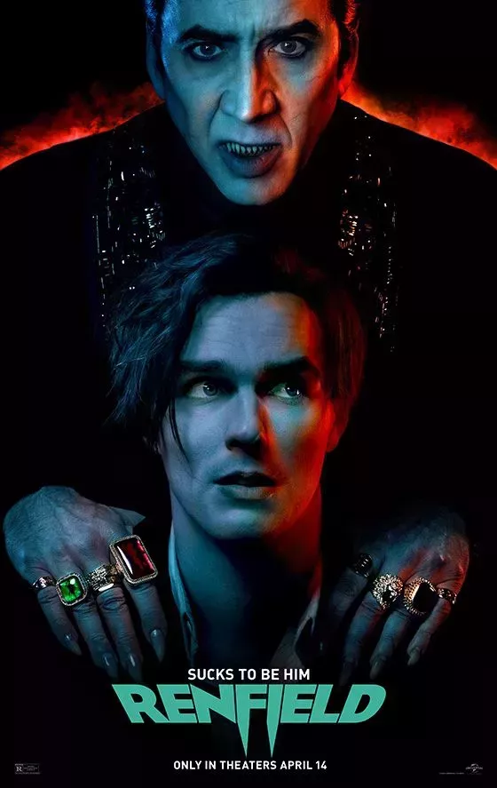 Nicholas Hoult and Nicolas Cage in Renfield Poster