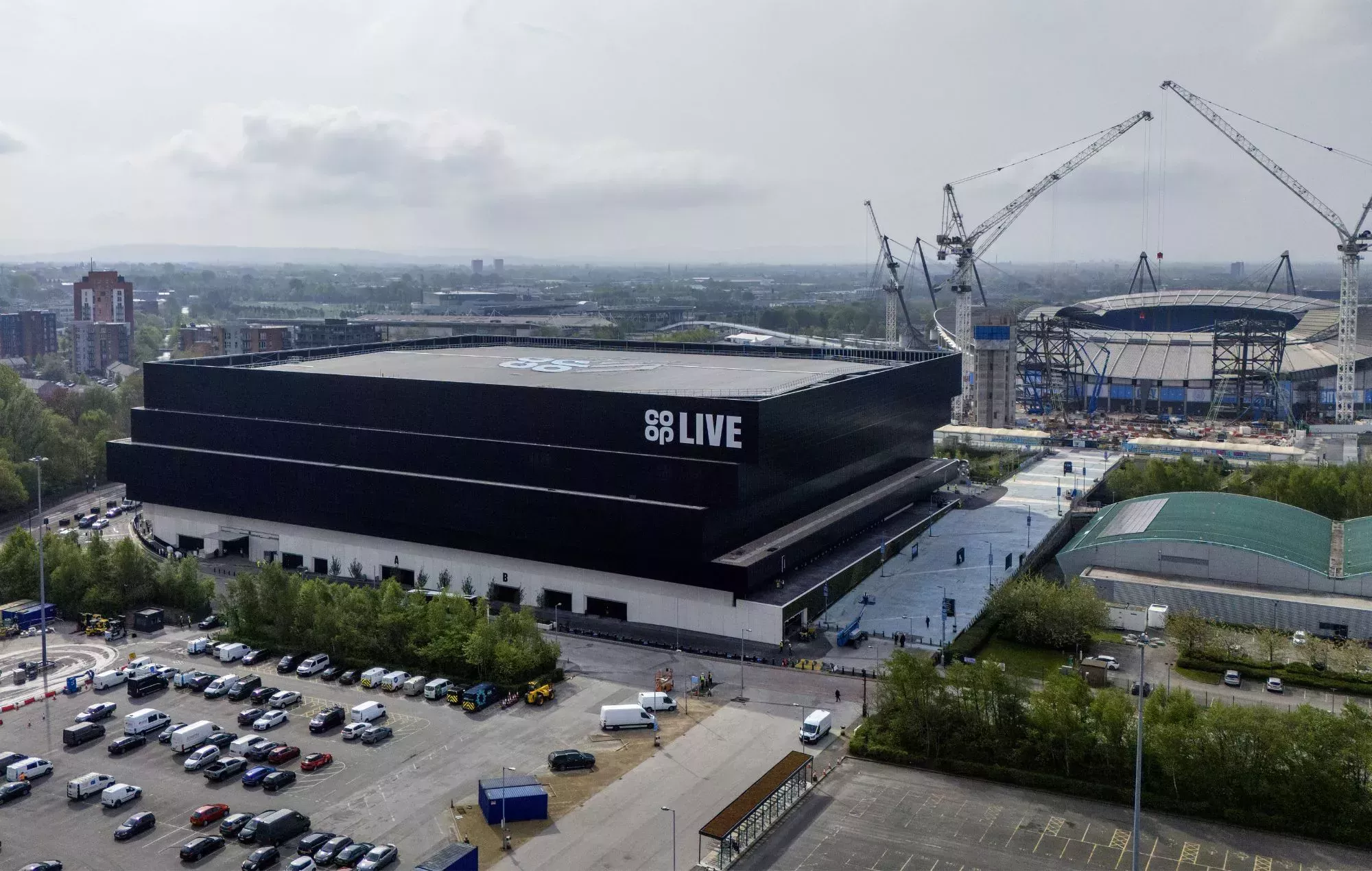 El estadio AO de Manchester se prepara para aceptar algunos conciertos de la problemática Co-Op Live