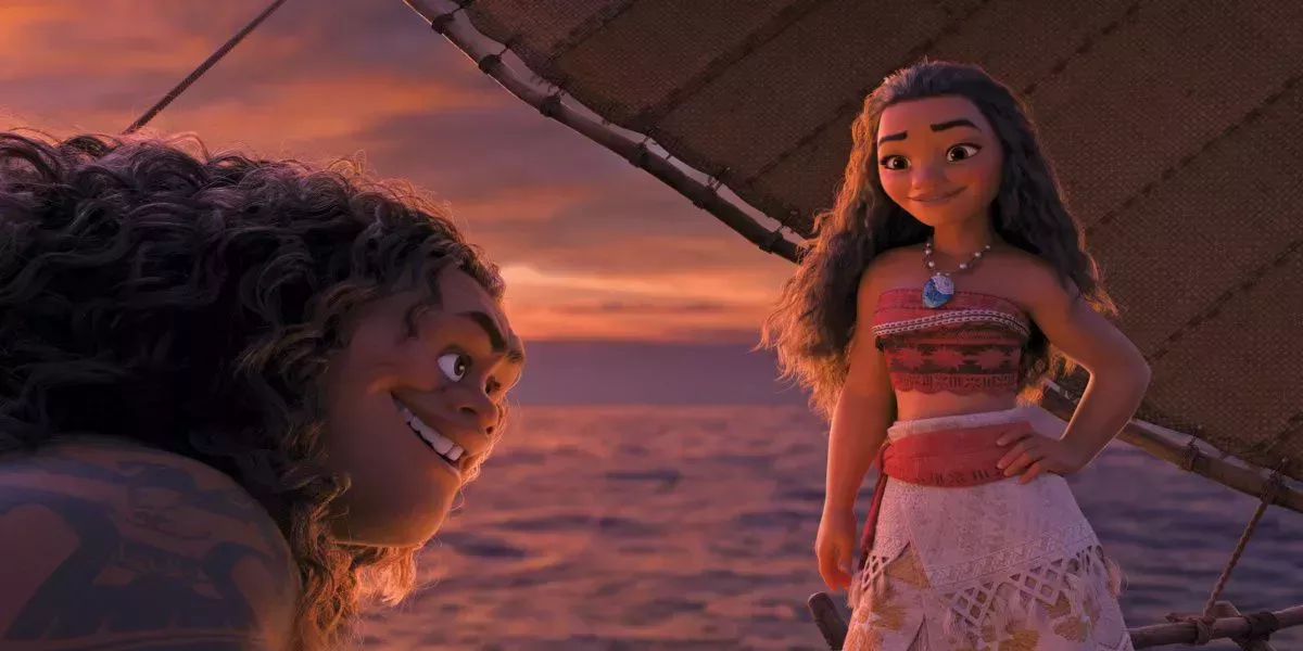 Moana and Maui from Moana