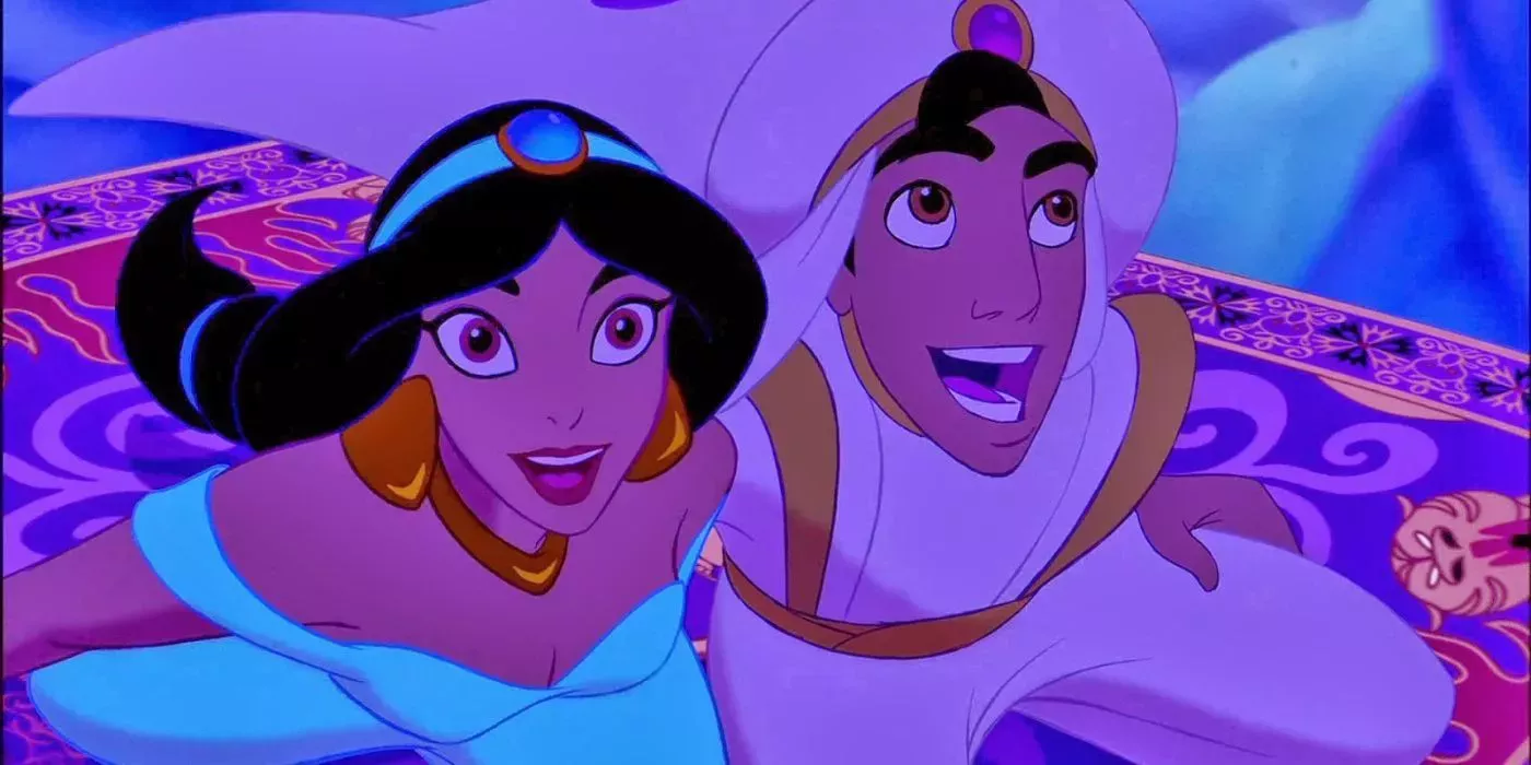 Aladdin And Jasmine On Magic Carpet, Aladdin