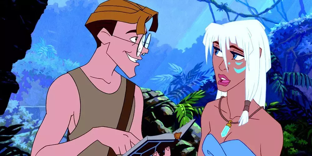 Milo explains his diary to Kida in Atlantis The Lost Empire