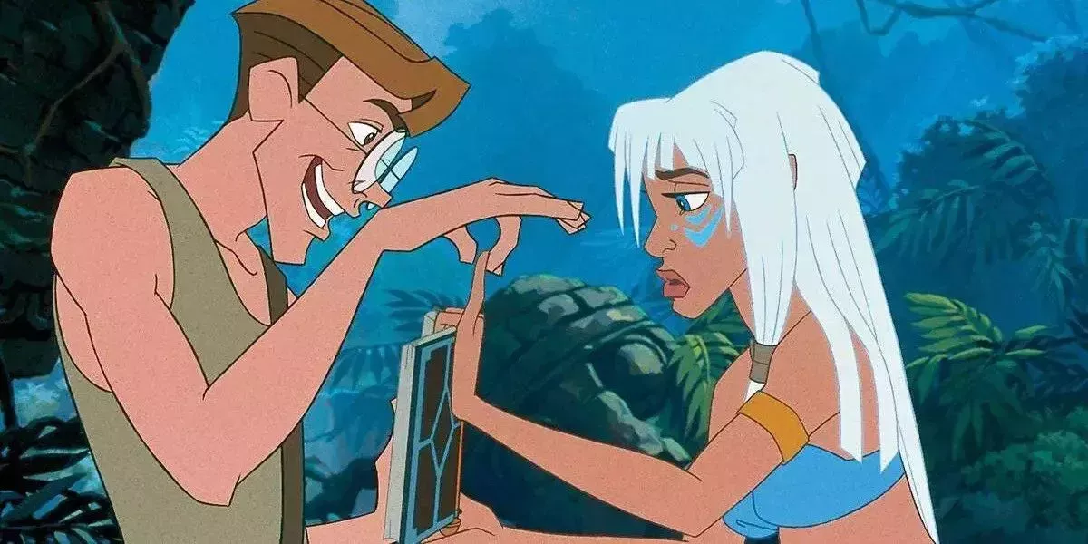 Milo and Kida interacting in Atlantis The Lost Empire