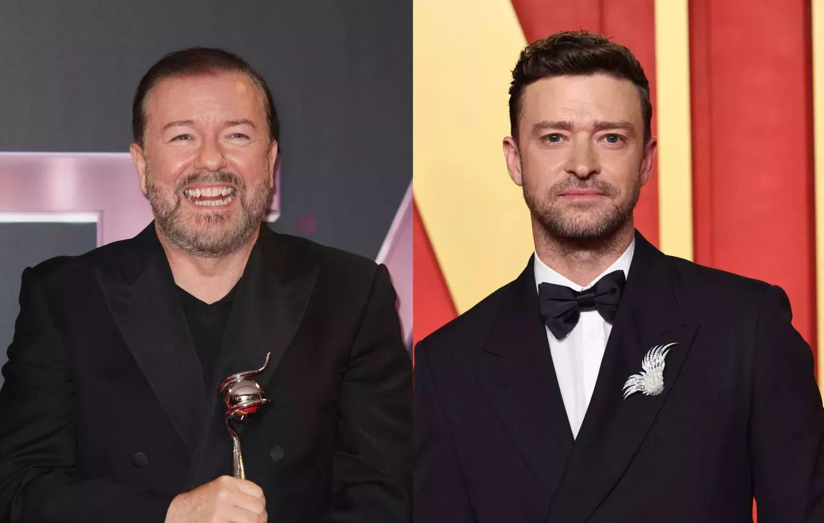 Ricky Gervais trollea a Justin Timberlake tras su detención por conducir ebrio