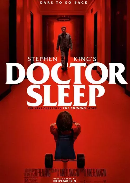 Doctor Sleep Ewan McGregor as Danny Torrence walking down a red hallway