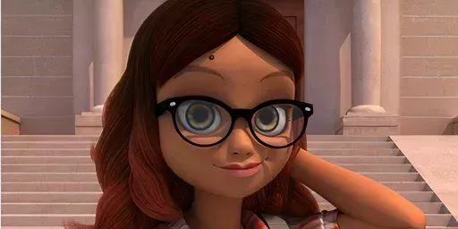 Alya Césaire has her hand behind her head while smiling in Miraculous Ladybug.