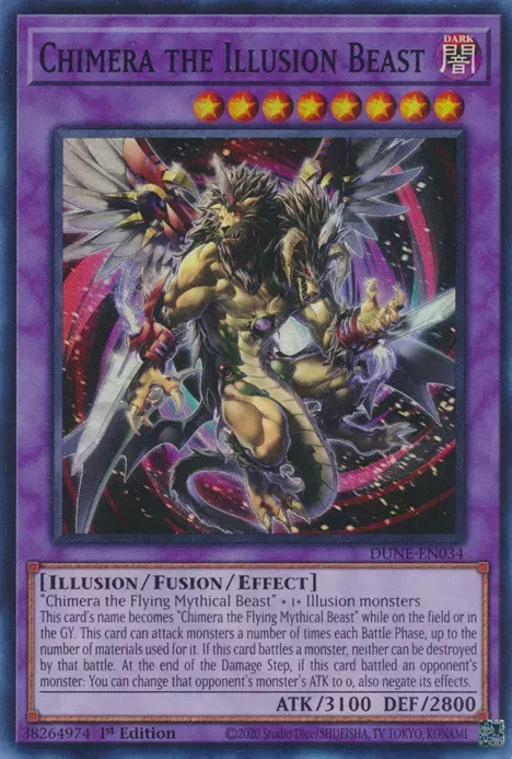 Chimera the Illusion Beast from the Yu-Gi-Oh! TCG/OCG.