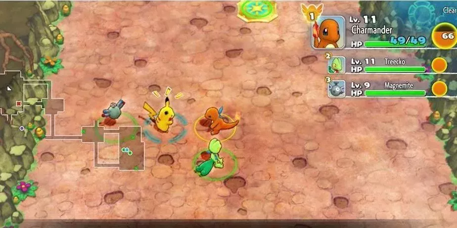 Pikachu, Treeko, and Charmander go on an adventure.