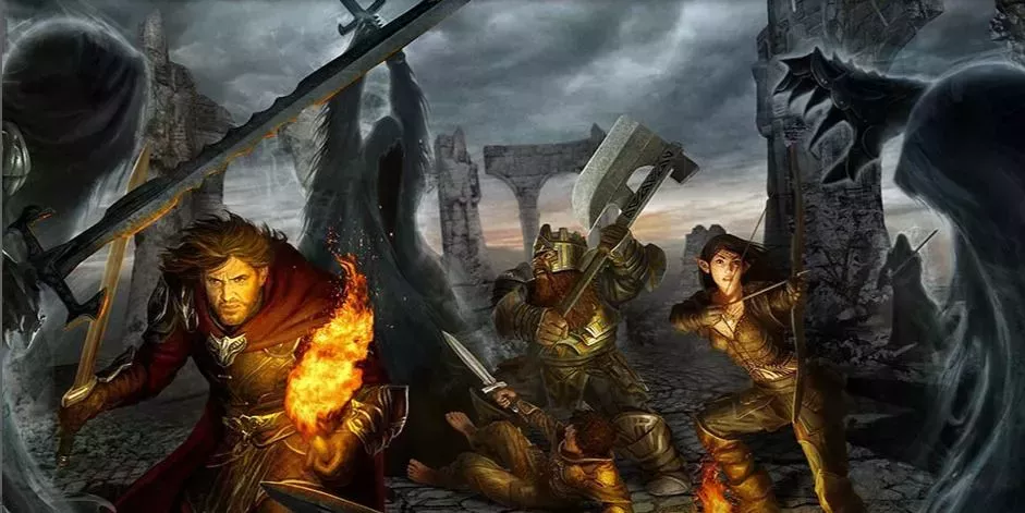 A screen capture from Lord of the Rings Online's official art