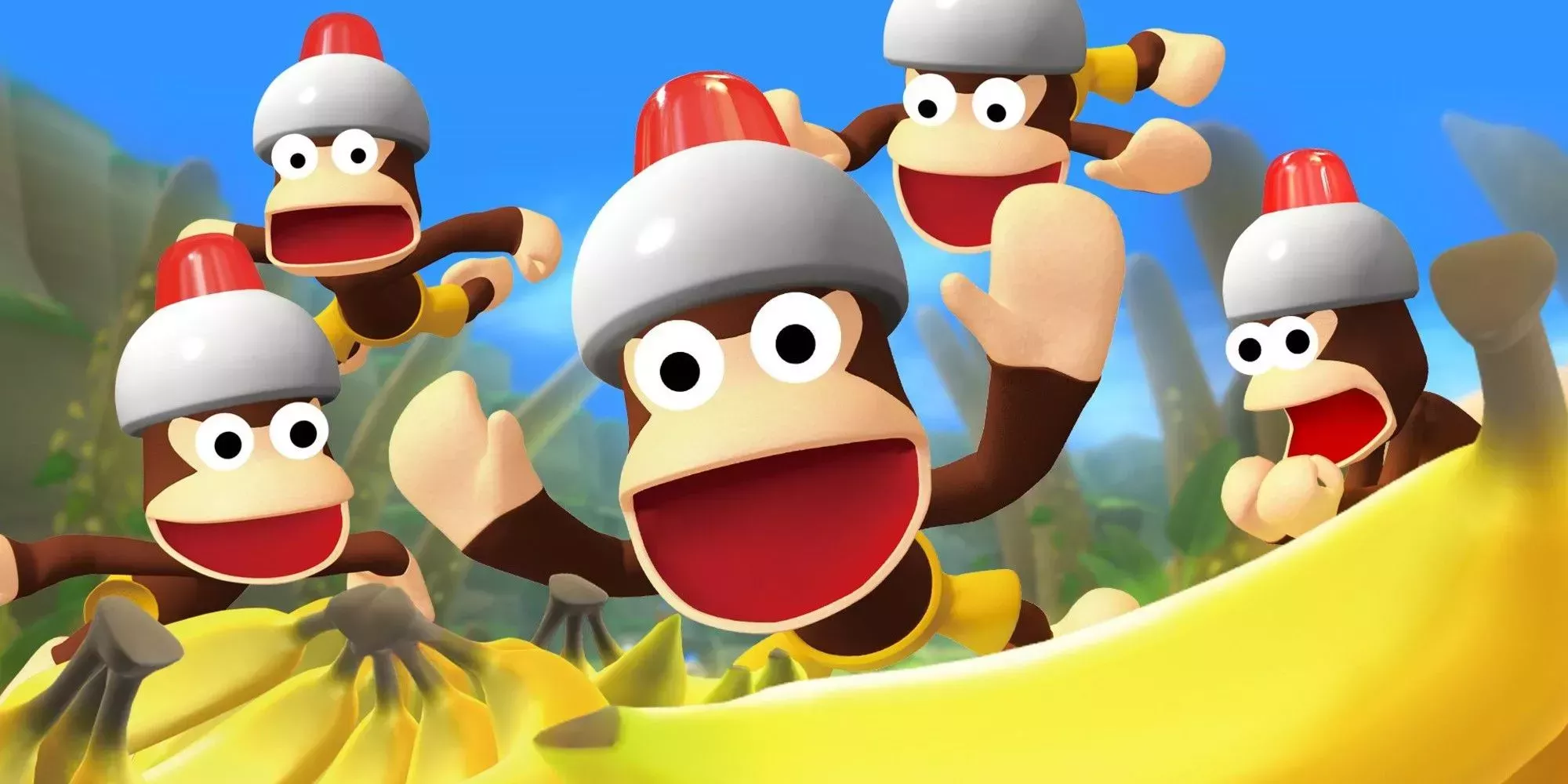 Ape Escape promotional art featuring the monkeys.