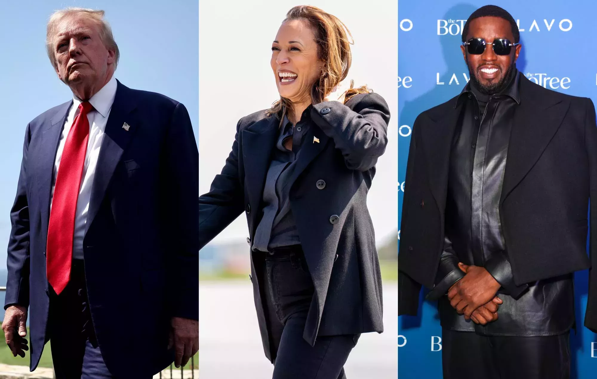 Donald Trump comparte una imagen falsa de Kamala Harris con Diddy tras la detención del rapero