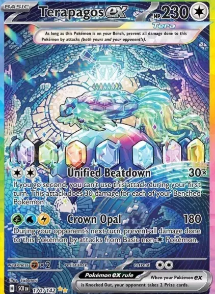 Terapagos ex is the most valuable card in Stellar Crown.