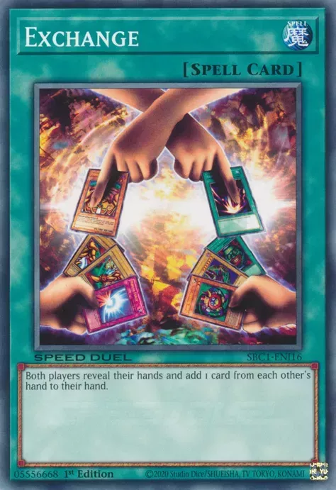 Exchange in the Yu-Gi-Oh! TCG/OCG.