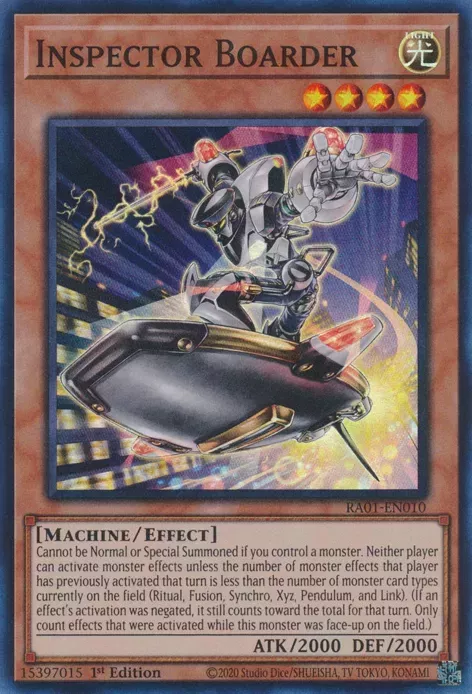 Inspector Boarder in the Yu-Gi-Oh! TCG/OCG.