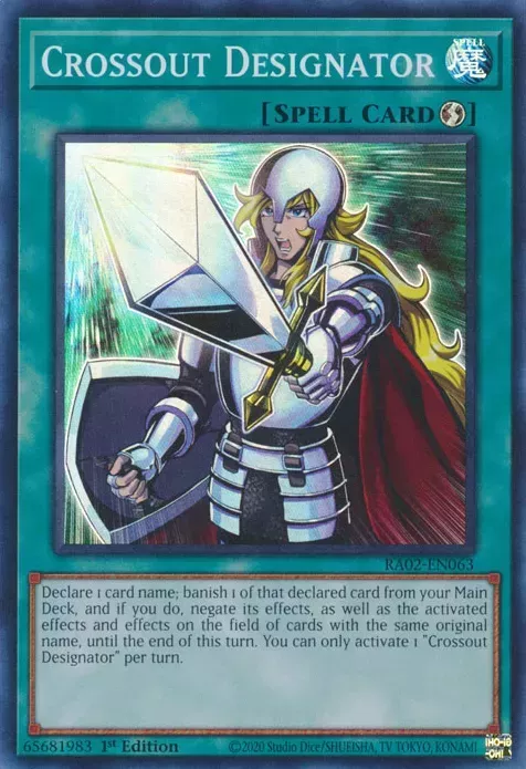 Crossout Designator in the Yu-Gi-Oh! TCG/OCG.