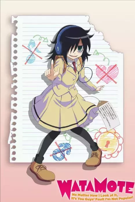 WataMote anime cover art featuring Kuroki Tomoko