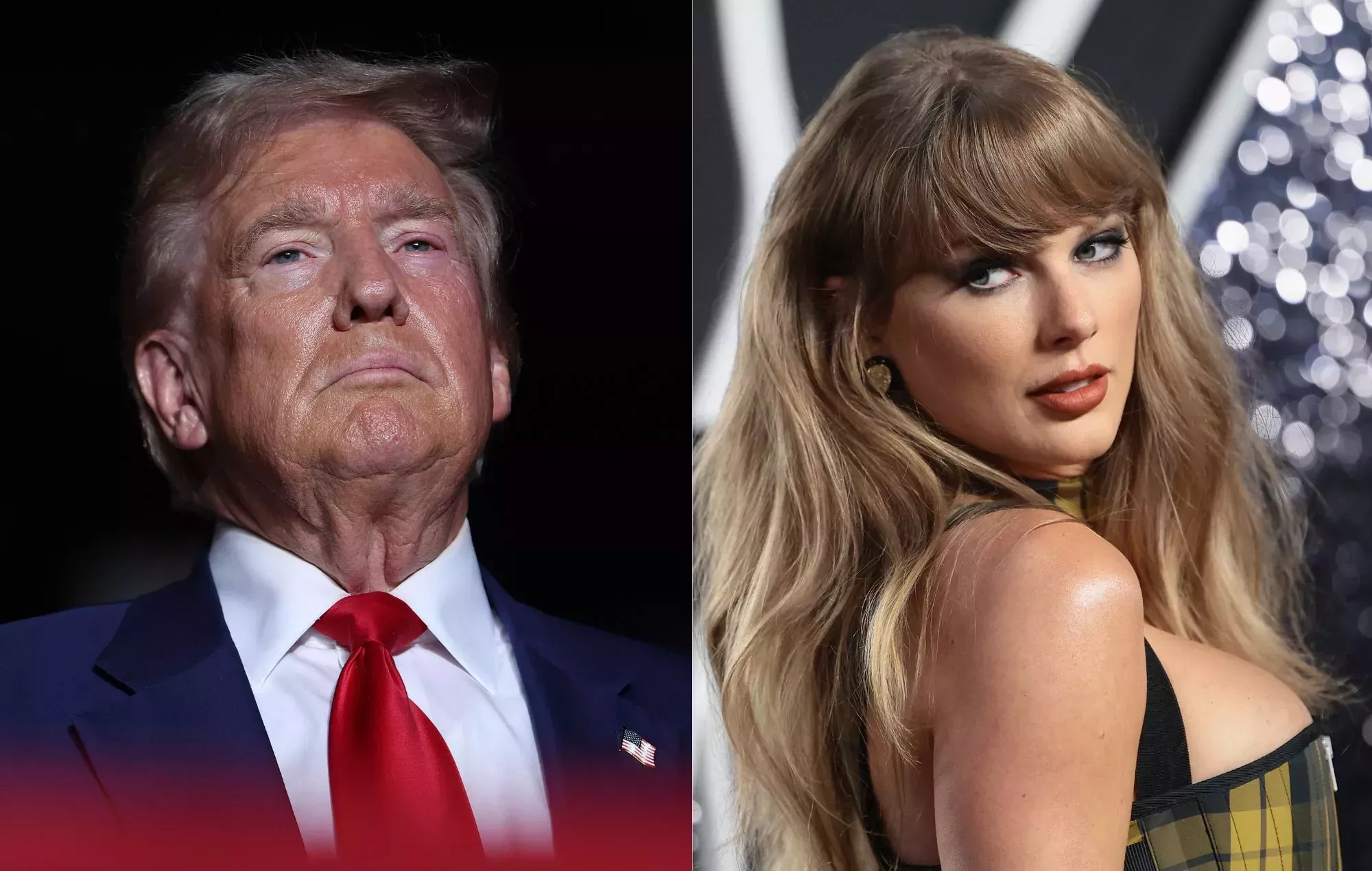 Swifties y fans famosos reaccionan después de que Donald Trump declare que 