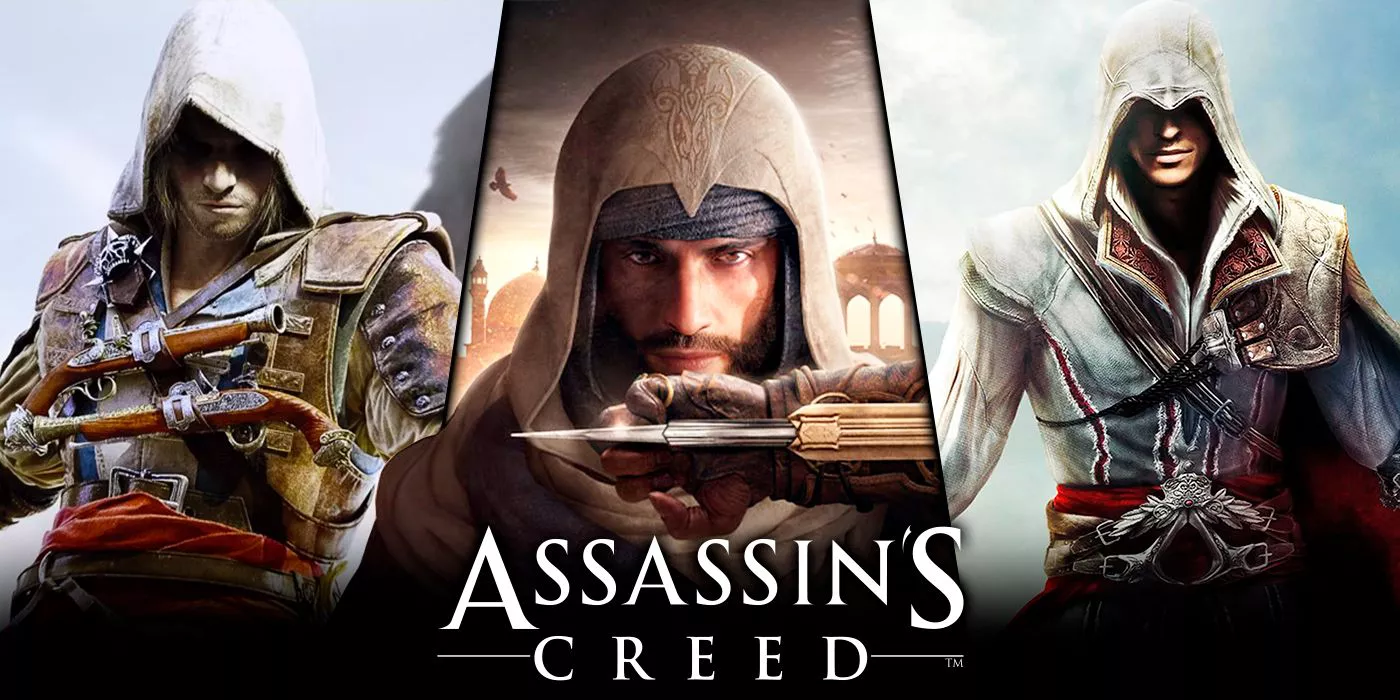 Assassin's Creed Basim Ibn-Ishaq, Ezio, and Edward Kenway