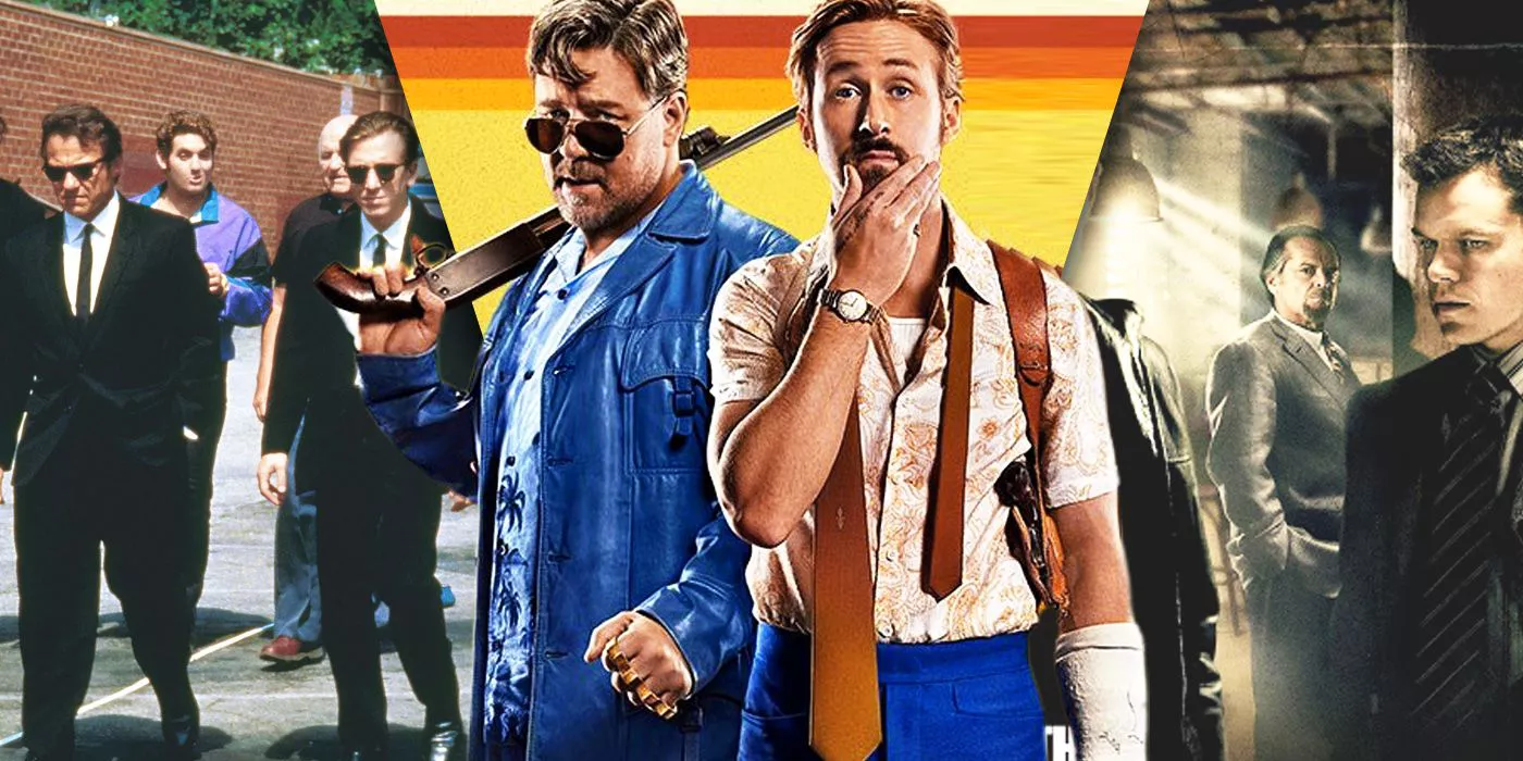 Split Images of Reservoir Dogs, The Nice Guys, and The Departed