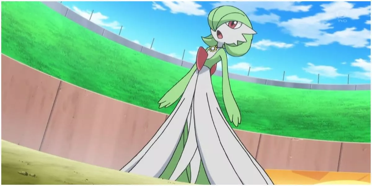 Gardevoir is standing by in the Pokemon anime