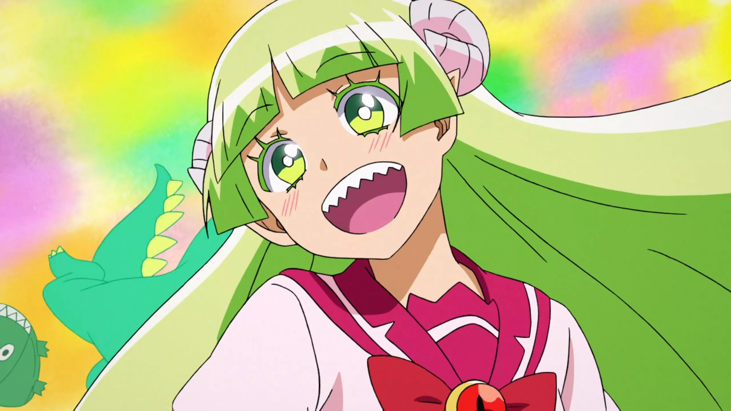 Clara Valac sonriendo en Welcome to Demon School Iruma-Kun