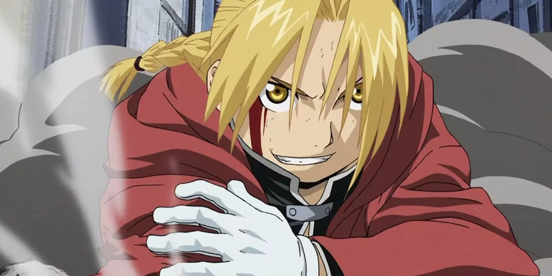 Edward Elric herido en Fullmetal Alchemist