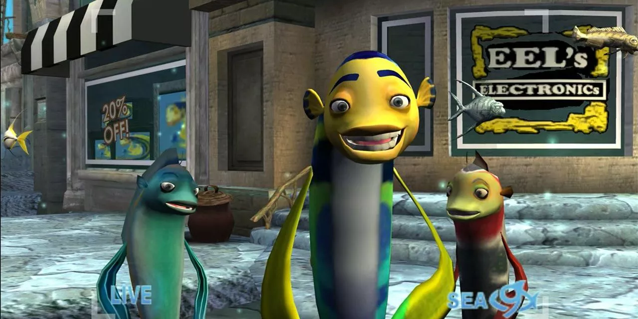 Oscar in the News in the Shark Tale video game