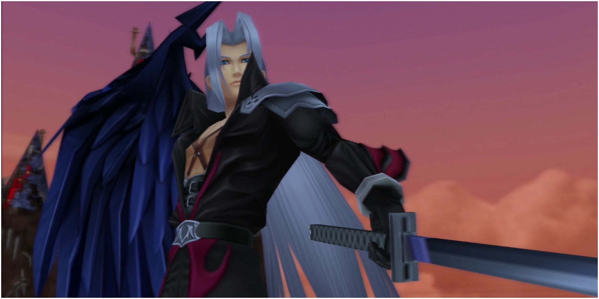 Sephiroth prepares for battle in Kingdom Hearts 2