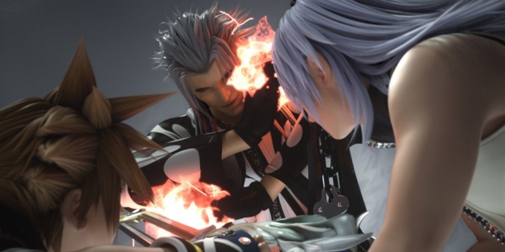 Sora and Riku Fighting Final Form Xemnas