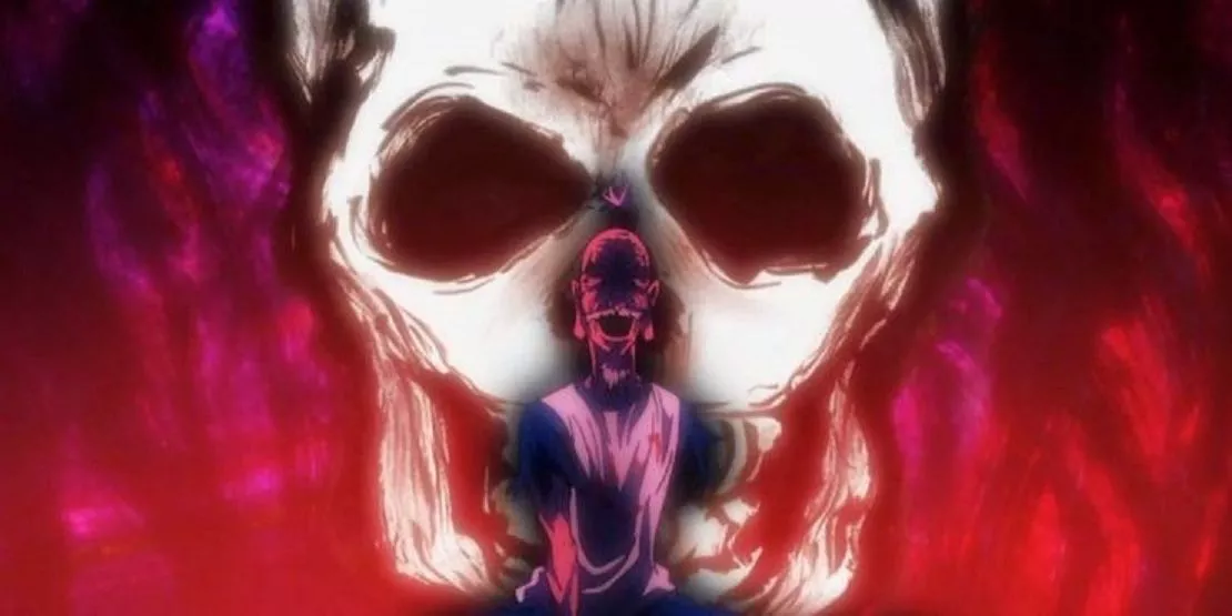 Netero vs Mereum on the verge of death in Hunter x Hunter.