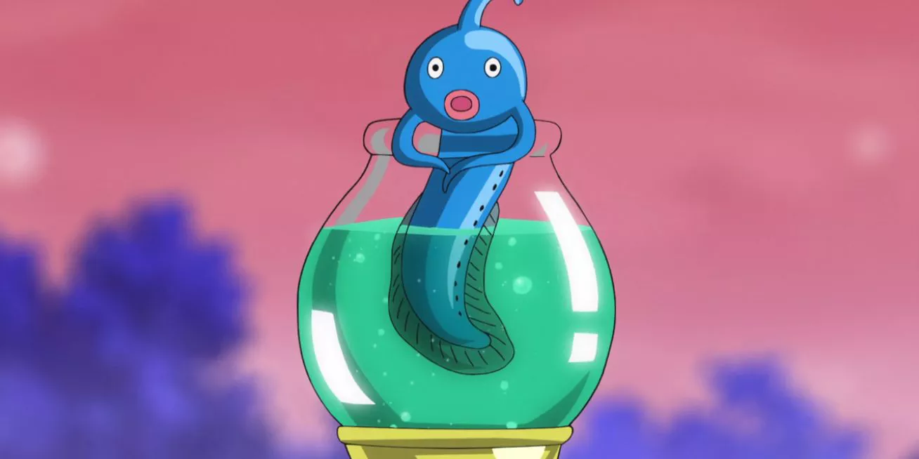 El Pez Oráculo pronuncia una profecía en Dragon Ball Super.