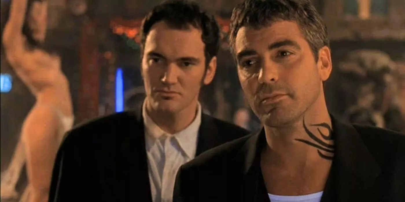 George Clooney y Quentin Tarantino en From Dusk Till Dawn