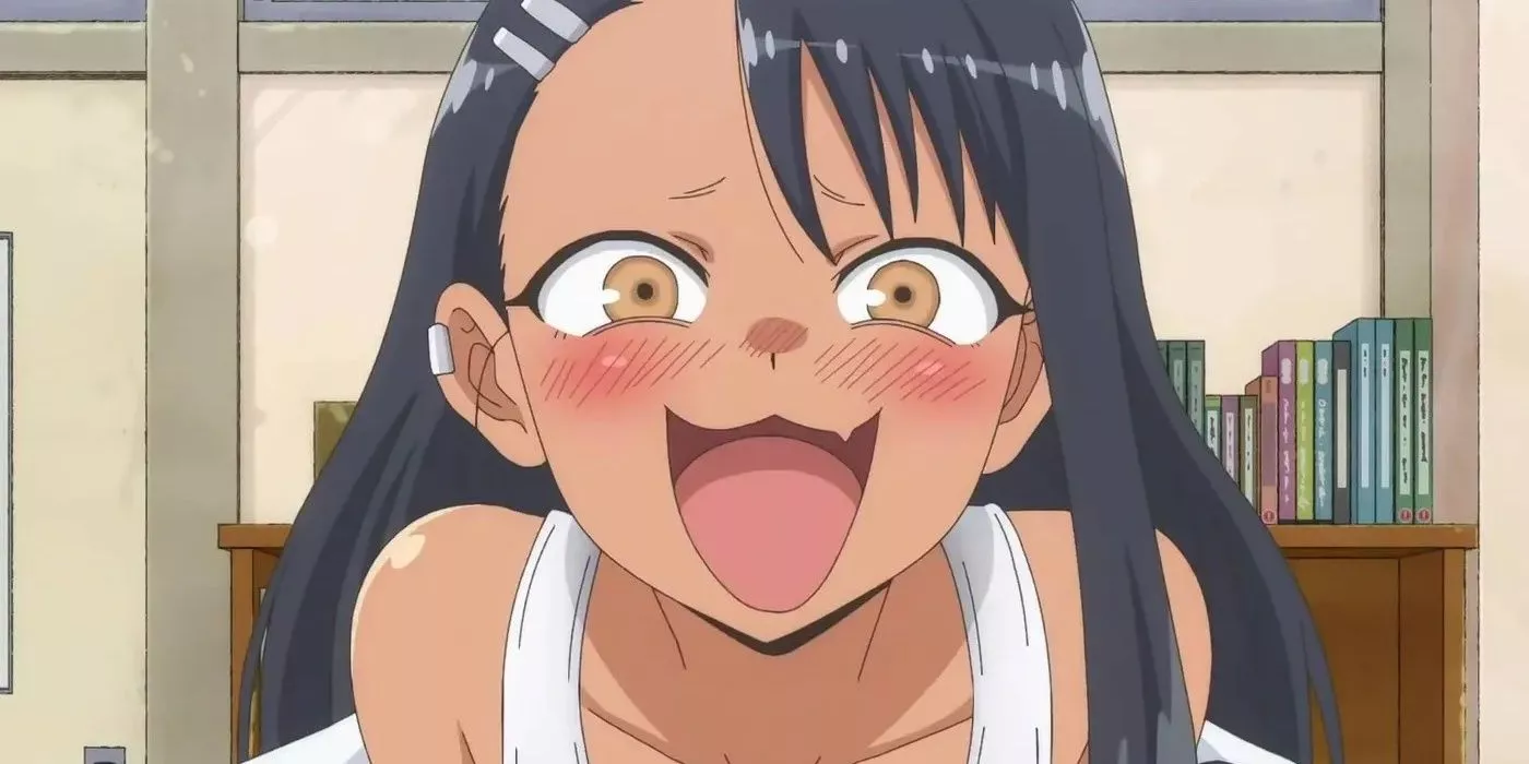 Hayase nagatoro is leering at the viewer.