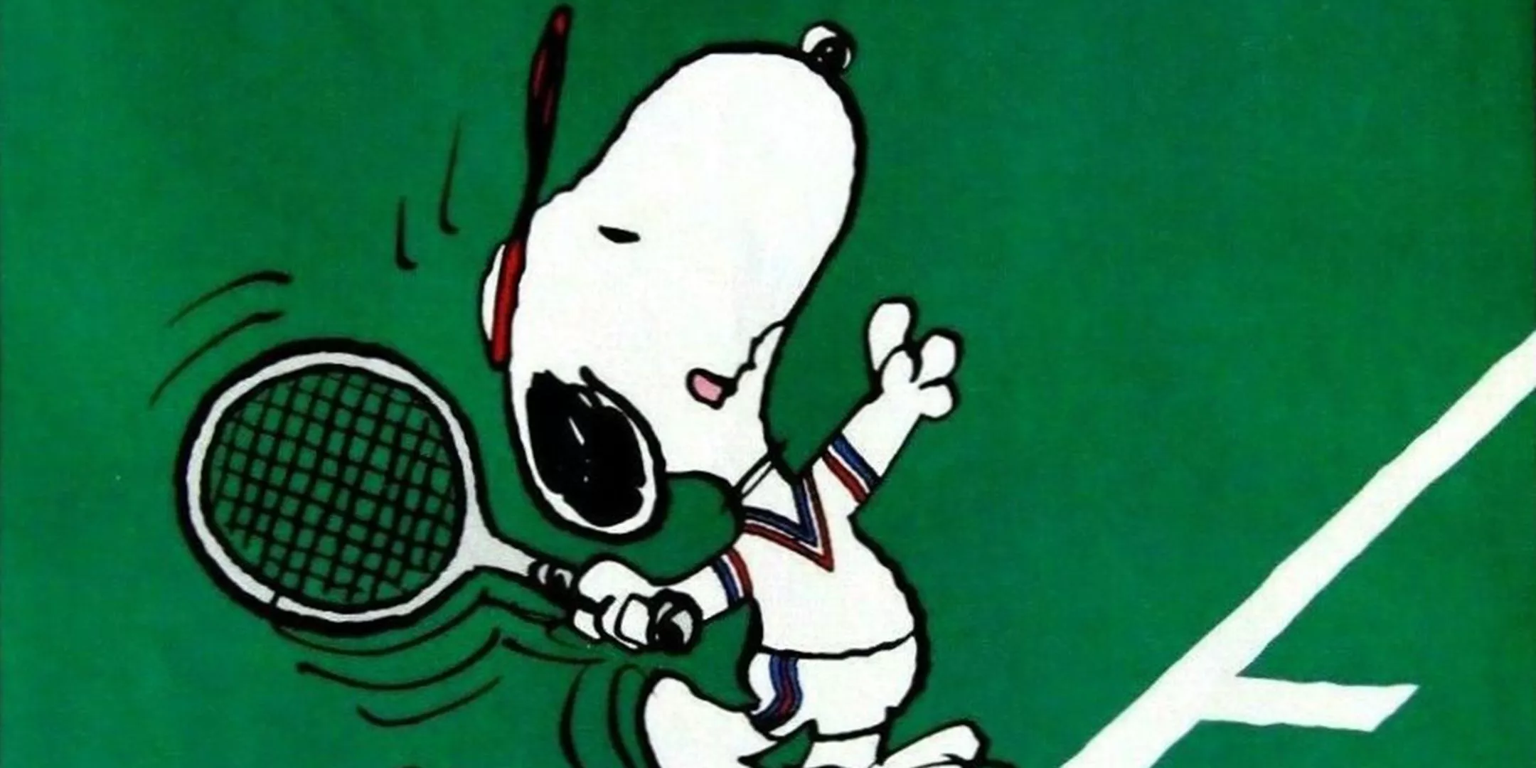 Snoopy playing Tennis