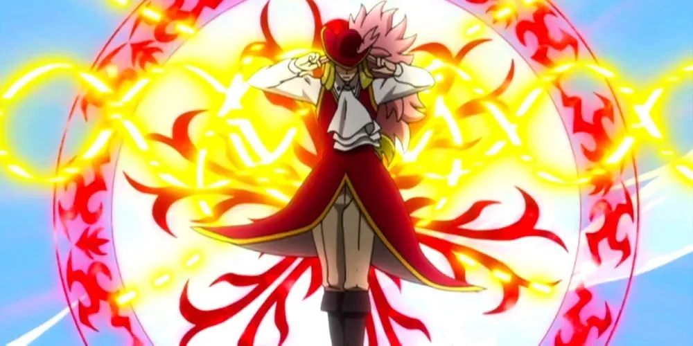 Rufus Lore usando magia de Memory-Make contra oponentes en Fairy Tail.